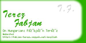 terez fabjan business card